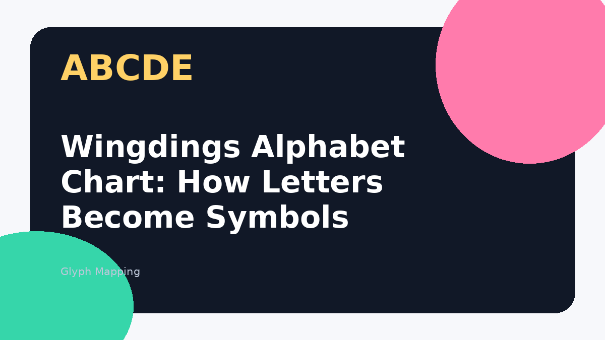 Wingdings Alphabet Chart: How Letters Become Symbols